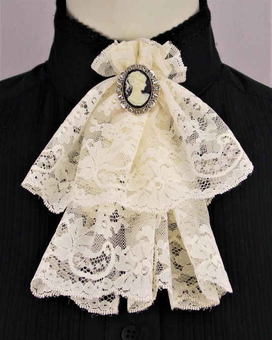 Frontier Classics Lace Jabot - Ivory - Old West Clothing | Spur Western Wear