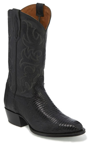 Tony Lama 1911 Nacogdoches Teju Lizard Western Boot - Black - Men's Western Boots | Spur Western Wear