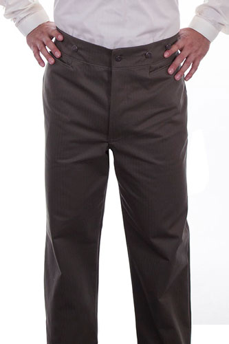 Wah Maker Herringbone Pant - Charcoal Grey - Men's Old West Pants | Spur Western Wear