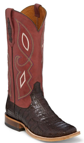 Tony Lama 1911 Leighton Caiman Western Boot - Chocolate - Ladies' Western Boots | Spur Western Wear