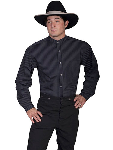 Scully Striped Old West Shirt - Black - Men's Old West Shirts | Spur Western Wear