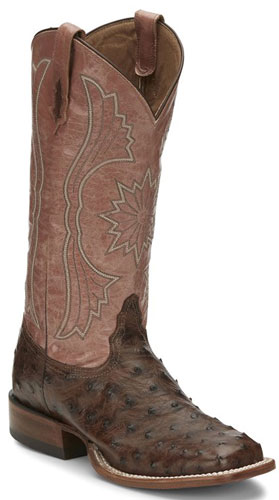 Tony Lama Farron Full Quill Ostrich Western Boot - Tobacco - Ladies' Western Boots | Spur Western Wear