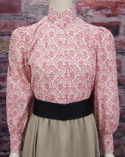 Frontier Classics Victorian Blouse - Red Print - Ladies' Old West Blouses | Spur Western Wear