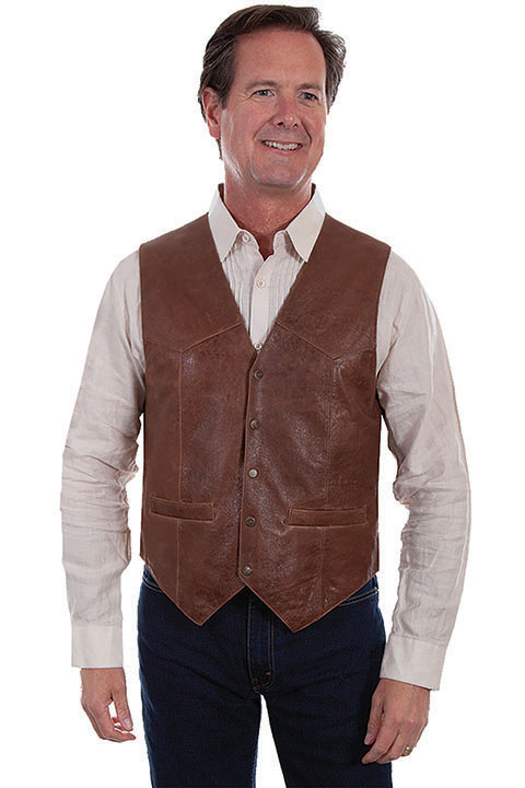 Scully Soft Touch Lambskin Vest – Black - Men's Leather Western Vests and Jackets | Spur Western Wear