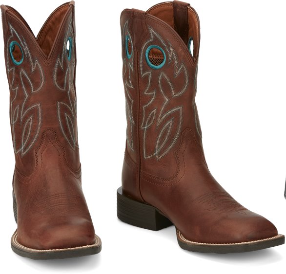 Justin Bowline Western Boot - Brandy , - Men's Western Boots | Spur Western Wear