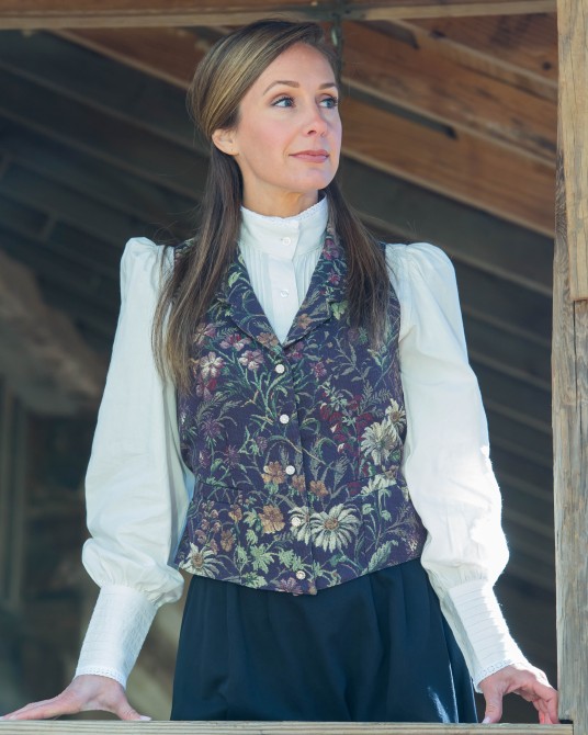 Frontier Classics Sheridan Tapestry Ladies Vest - Purple - Ladies' Old West Clothing | Spur Western Wear