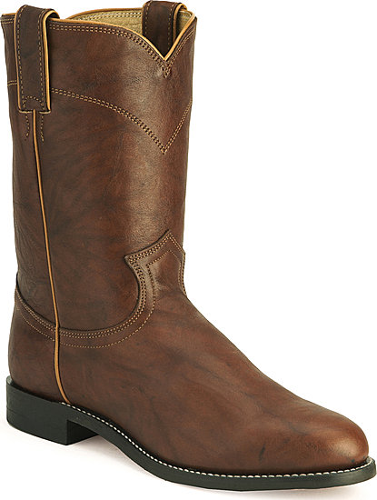 Justin Classics Jackson Roper Western Boot - Dark Brown - Men's Western Boots | Spur Western Wear
