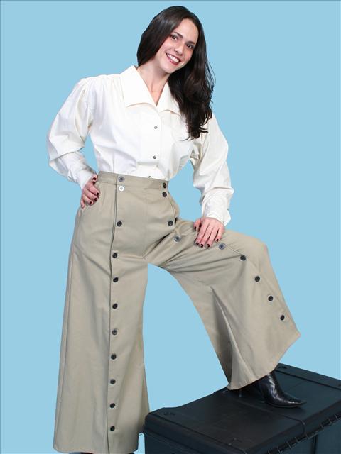 Scully Brushed Twill Riding Skirt - Tan - Ladies' Old West Skirts and Pants | Spur Western Wear